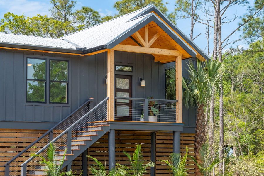 Exterior details and patio area of a home in , Folly Beach (Image 3).