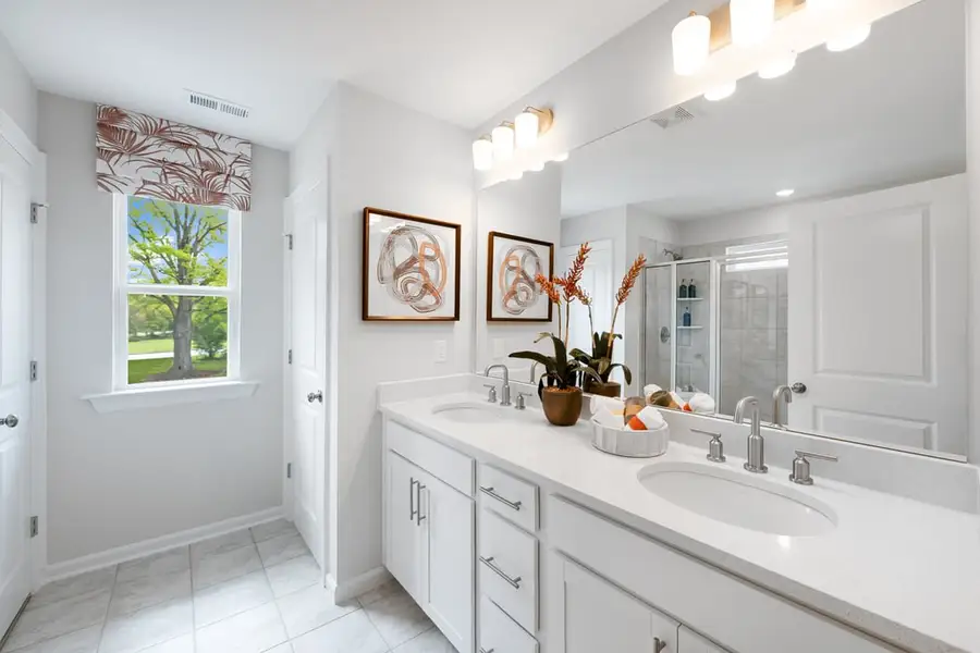 Furnished interior view inside a new home in Silverstone, Knightdale (Image 20). Furnished interior view inside a new home in Silverstone, Knightdale (Image 20).