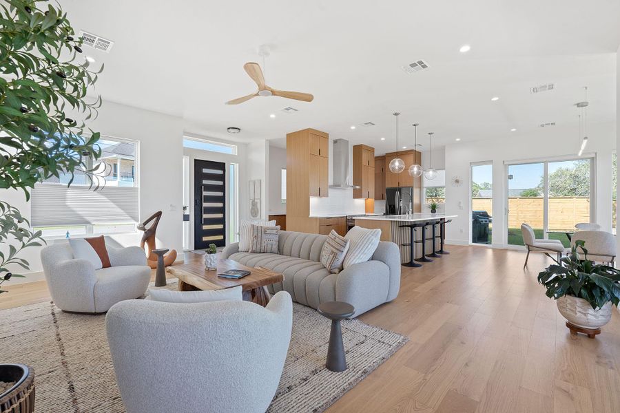 Expansive, natural light, —an open concept design with room to spread out and still feel together. Expansive, natural light, —an open concept design with room to spread out and still feel together.
