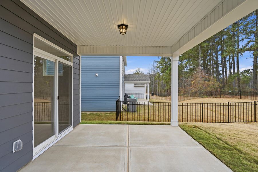 Exterior details and patio area of a home in Carrington, Stanley (Image 38).