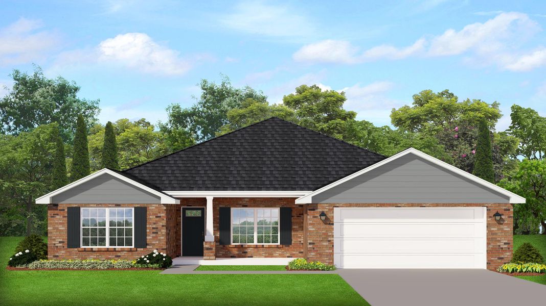 Representative exterior photo of a completed home built from the 2005 by Adams Homes in College Station, Panama City, FL (Image 1). Representative exterior photo of a completed home built from the 2005 by Adams Homes in College Station, Panama City, FL (Image 1).