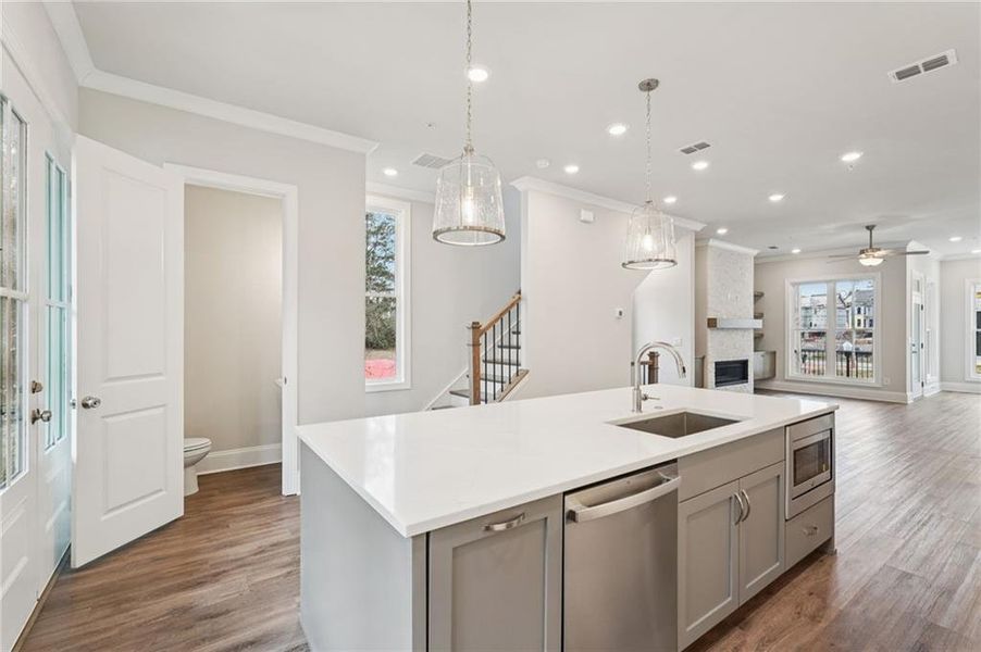 Furnished interior view inside a new home in Byers Park, Alpharetta (Image 9).