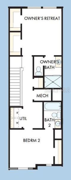 2D floor plan layout of this home in Preserve at The Cays – The Driftwood Series, Daytona Beach, FL (Image 5). 2D floor plan layout of this home in Preserve at The Cays – The Driftwood Series, Daytona Beach, FL (Image 5).