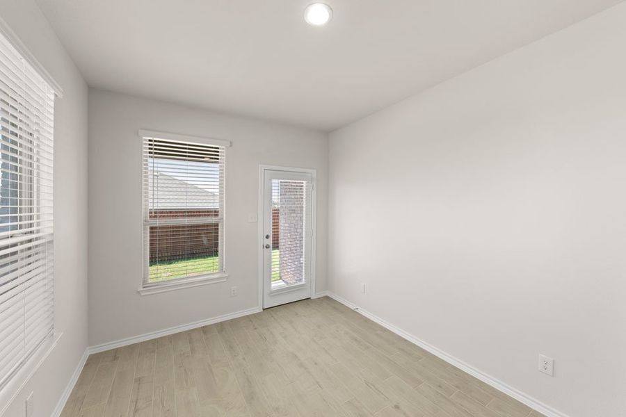 Front exterior of a new home in Northspur, Terrell, TX, highlighting curb appeal (Image 21). Front exterior of a new home in Northspur, Terrell, TX, highlighting curb appeal (Image 21).