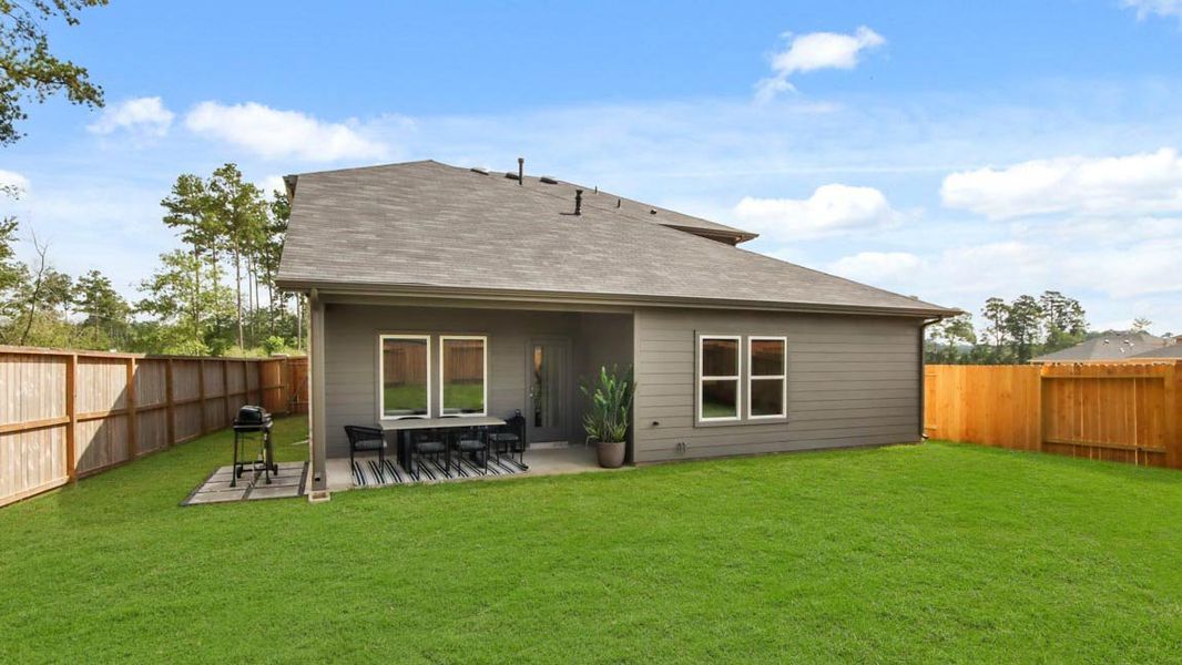 Representative exterior photo of a completed home built from the Perry by D.R. Horton in The Canopies, Splendora, TX (Image 20). Representative exterior photo of a completed home built from the Perry by D.R. Horton in The Canopies, Splendora, TX (Image 20).