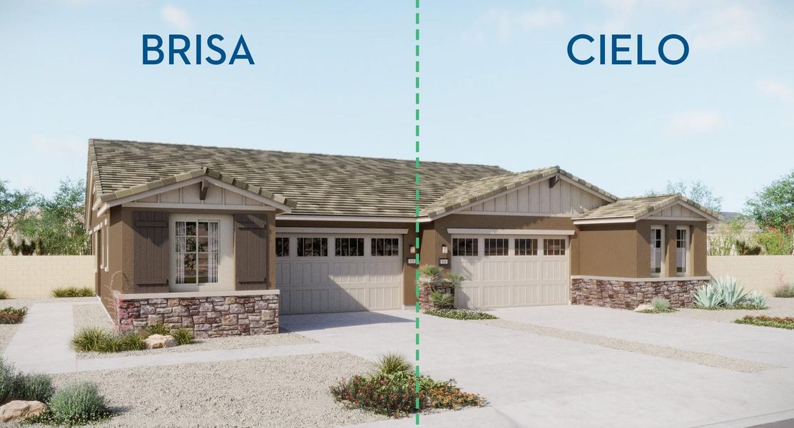 Image 3 representing the Cielo by Risewell Homes in Mira Vista at Victory, Buckeye, AZ.