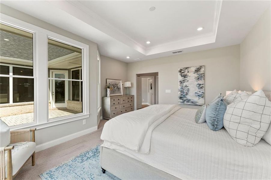 Furnished interior view inside a new home in The Courtyards of Franklin Goldmine, Cumming (Image 12).