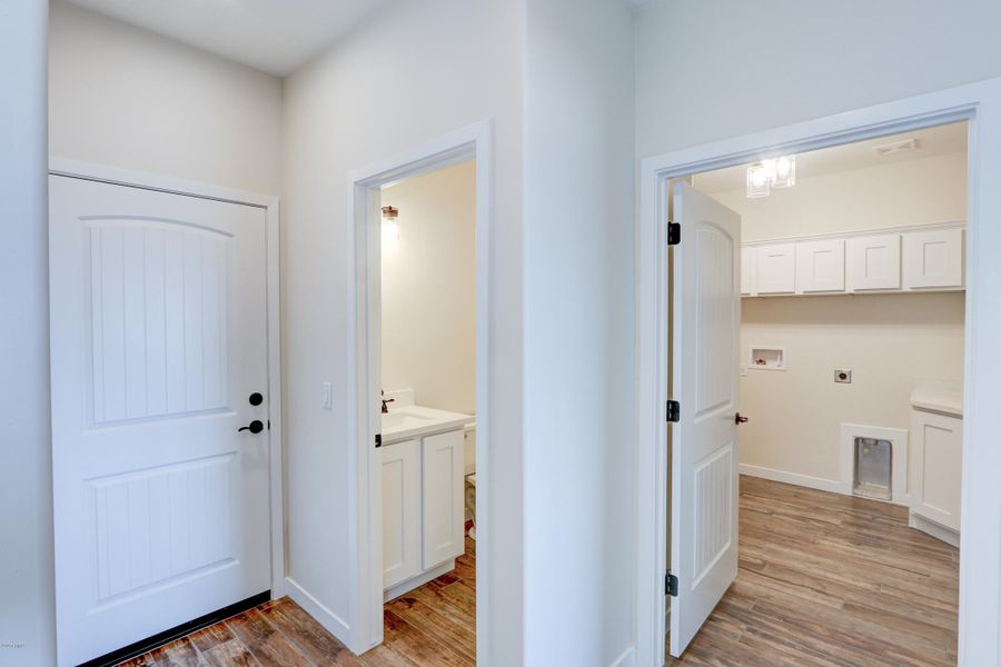 Laundry room & powder room