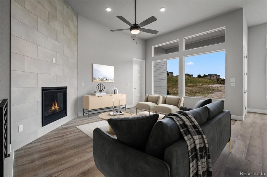 Furnished interior view inside a new home in Cloverleaf – Mountainview Collection, Monument (Image 13).