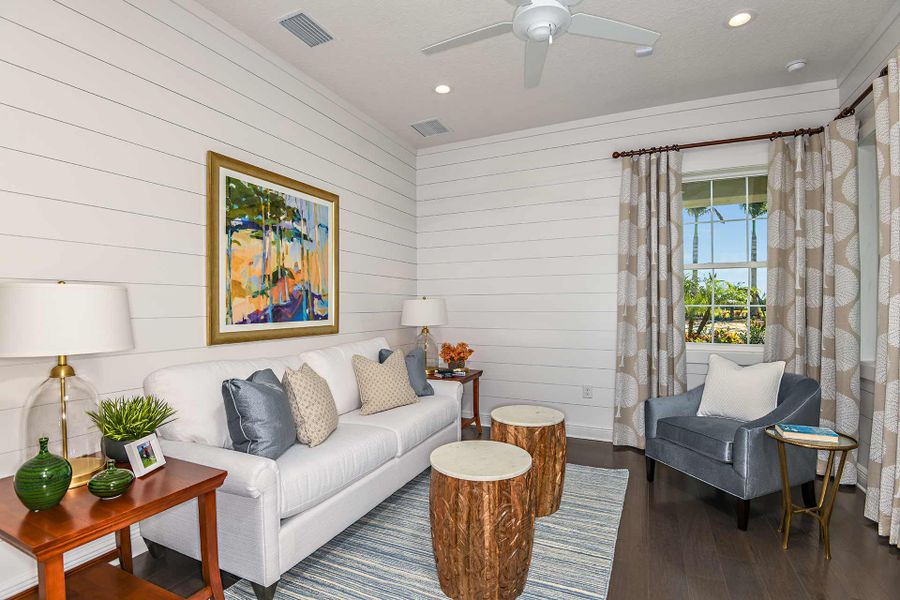 Representative furnished interior of a home built from the Bright Meadow 2 by Neal Communities in Grand Park, Sarasota (Image 13).