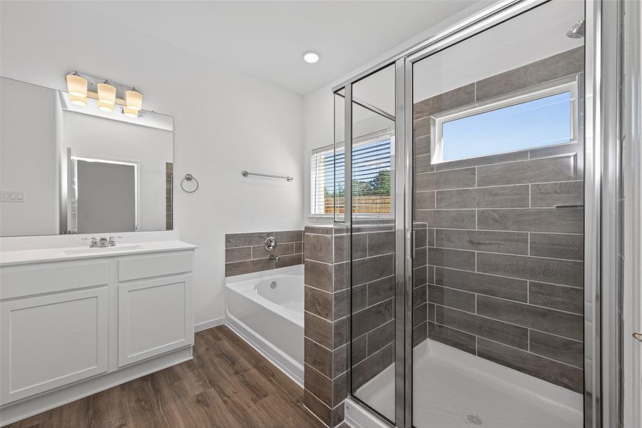 Furnished interior view inside a new home in Enclave at Willis, Willis (Image 13).