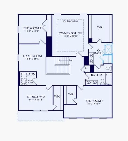 2D floor plan layout of this home in Briar Creek, Atlanta, GA (Image 3).