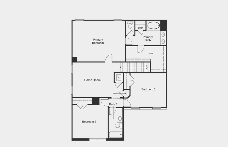 2D floor plan layout for the Plan 2153 by KB Home in Legend Heights - Sterling Collection, New Braunfels, TX (Image 3). 2D floor plan layout for the Plan 2153 by KB Home in Legend Heights - Sterling Collection, New Braunfels, TX (Image 3).
