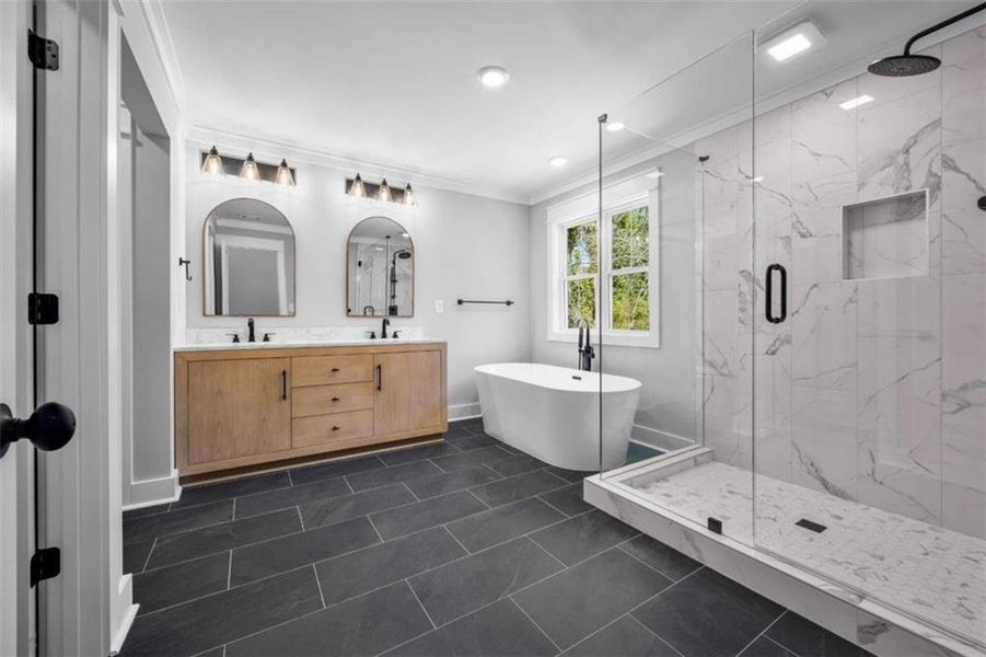 Furnished interior view inside a new home in , Monroe (Image 11).