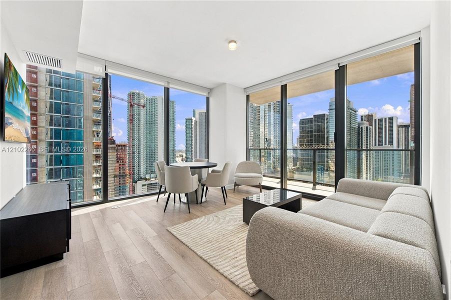 Furnished interior view inside a new home in , Miami (Image 7).