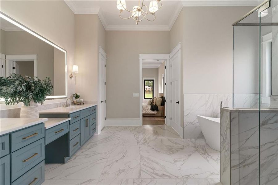 Furnished interior view inside a new home in , Canton (Image 38).