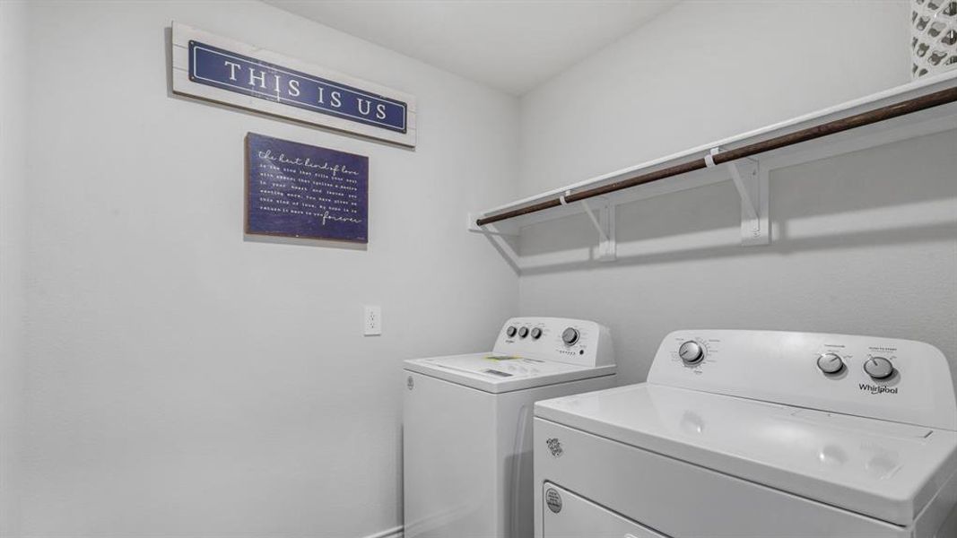 Laundry area with independent washer and dryer Laundry area with independent washer and dryer