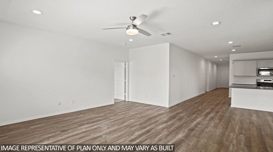 Representative unfurnished interior of a home built from the Texas Cali by D.R. Horton in Sunterra, Katy (Image 15).