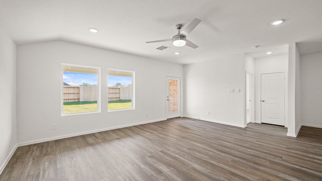 Representative unfurnished interior of a home built from the Harris by D.R. Horton in Cypress Green, Hockley (Image 9). Representative unfurnished interior of a home built from the Harris by D.R. Horton in Cypress Green, Hockley (Image 9).