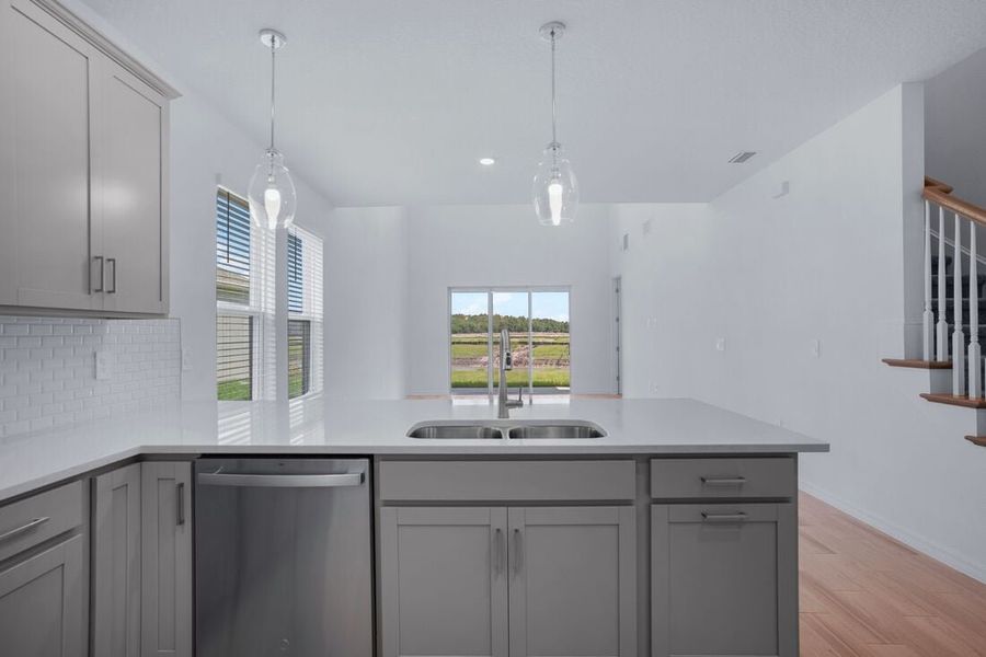 Furnished interior view inside a new home in Center Lake Ranch Community Group Page, St. Cloud (Image 10).