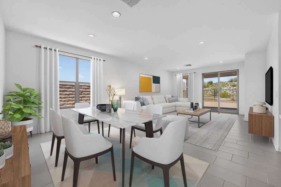 Furnished interior view inside a new home in Ladera Trails, Queen Creek (Image 6). Furnished interior view inside a new home in Ladera Trails, Queen Creek (Image 6).