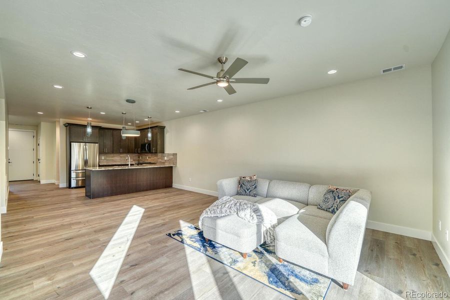 open concept living room