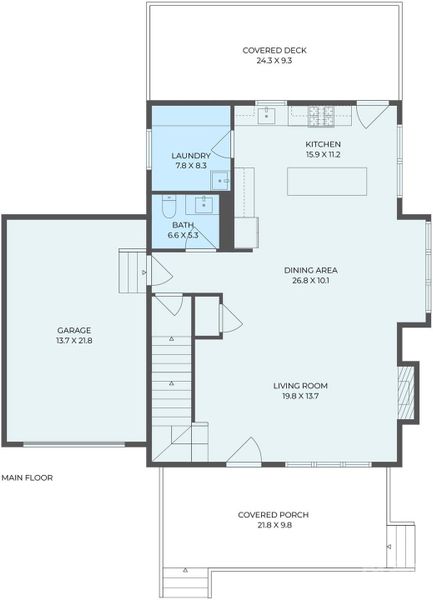 27 Hillcrest Main Level Floor Plan