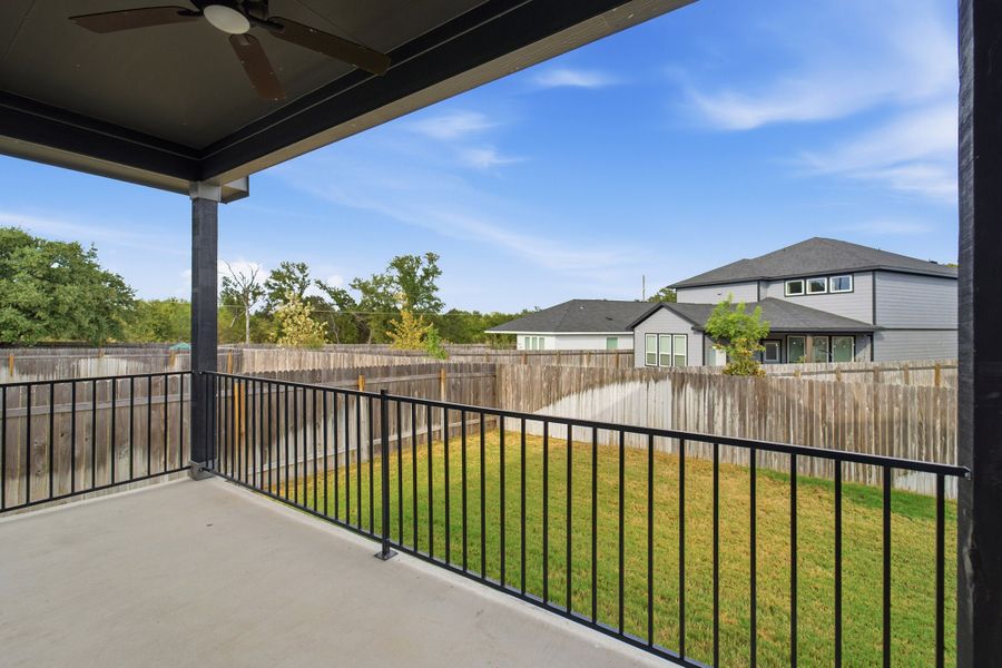 Exterior details and patio area of a home in Sanctuary, Salado (Image 21).