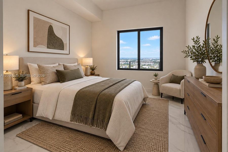 Furnished interior view inside a new home in Aria Reserve, Miami (Image 12).