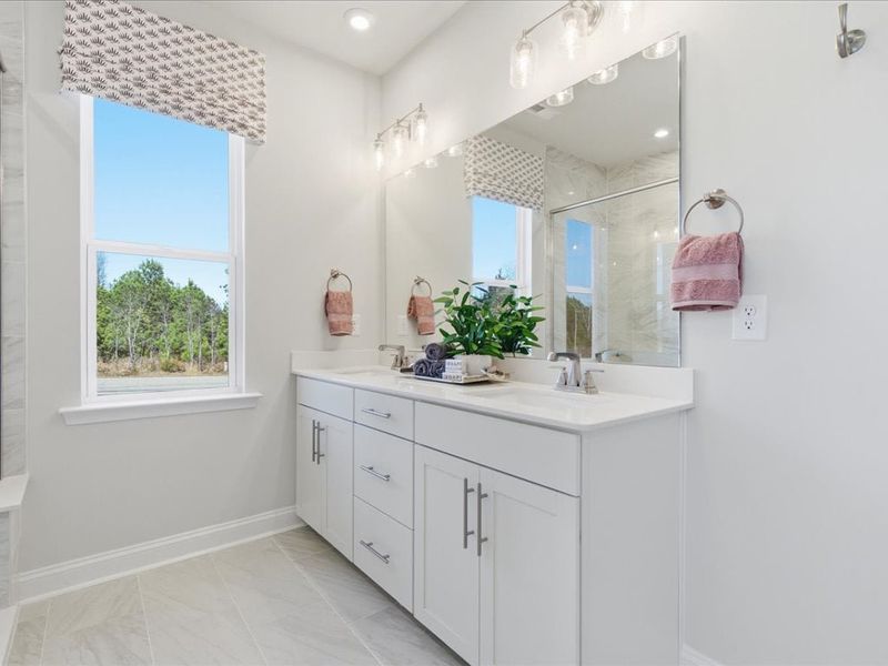 Representative furnished interior of a home built from the York by Tri Pointe Homes in Grahym at Southbridge, Fort Mill (Image 29). Representative furnished interior of a home built from the York by Tri Pointe Homes in Grahym at Southbridge, Fort Mill (Image 29).