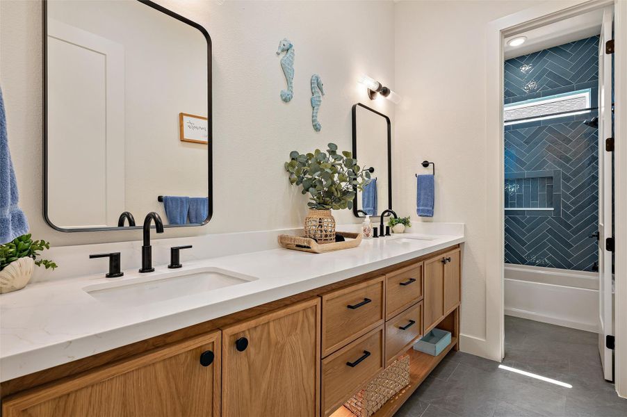 Furnished interior view inside a new home in , Crystal Beach (Image 35).