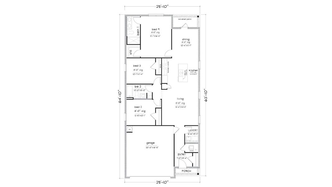 2D floor plan layout for the The Burke by D.R. Horton in Chateau Nemours, Port Saint Joe, FL (Image 2). 2D floor plan layout for the The Burke by D.R. Horton in Chateau Nemours, Port Saint Joe, FL (Image 2).