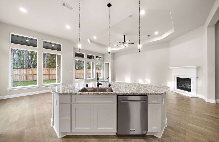 Representative furnished interior of a home built from the 2899 by Ravenna Homes in The Highlands 55′, Porter (Image 11). Representative furnished interior of a home built from the 2899 by Ravenna Homes in The Highlands 55′, Porter (Image 11).