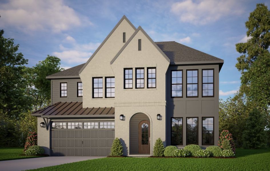 Representative exterior photo of a completed home built from the The Hampton by RobuckHomes in Stonehenge, Raleigh, NC (Image 48).