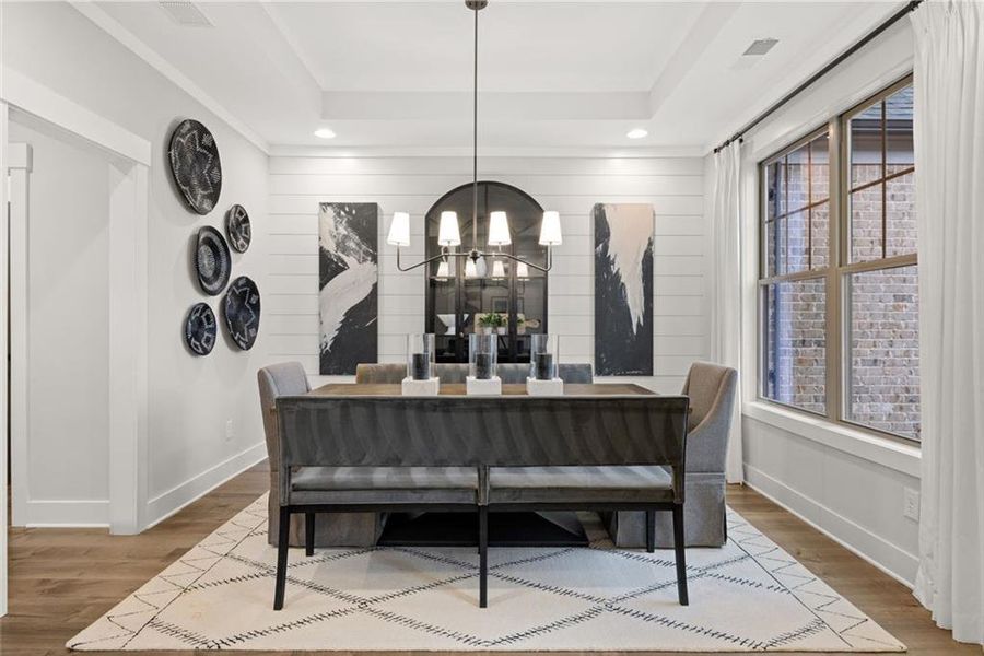 Furnished interior view inside a new home in Soleil Belmont Park, Canton (Image 46).