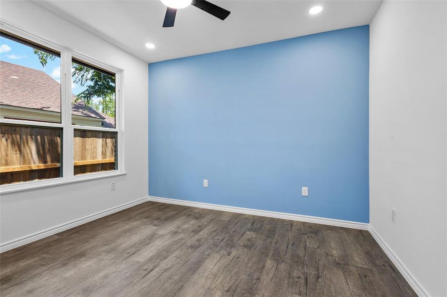 Third Bedroom with an accent wall and 2 large windows Third Bedroom with an accent wall and 2 large windows