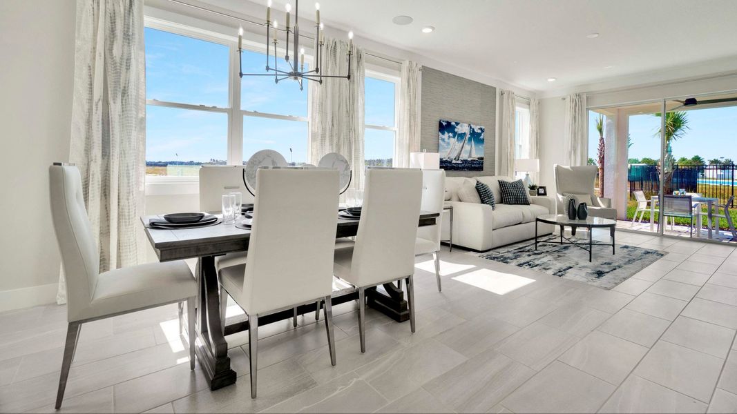 Furnished interior view inside a new home in Lagoon Residences at Epperson, Wesley Chapel (Image 10).