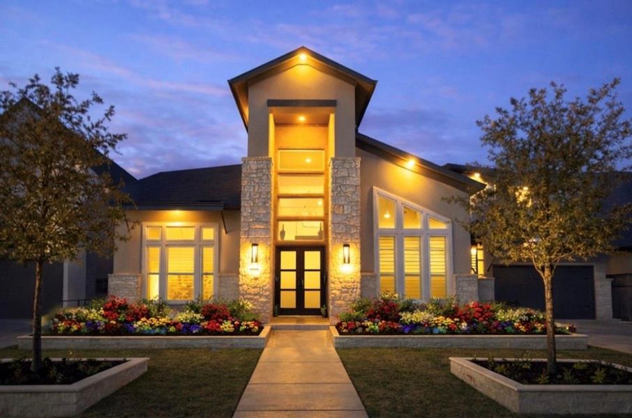 Your home truly illuminates with the dramatic windows and lighting.