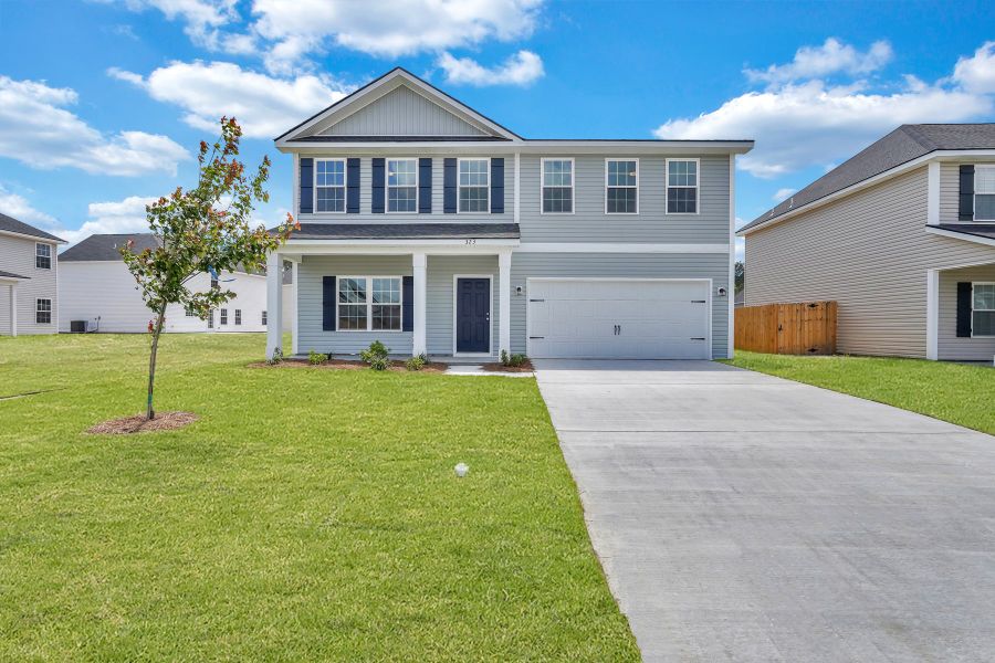 Representative exterior photo of a completed home built from the The Melwood by RTS Homes in Doctor's Creek, Ludowici, GA (Image 2). Representative exterior photo of a completed home built from the The Melwood by RTS Homes in Doctor's Creek, Ludowici, GA (Image 2).