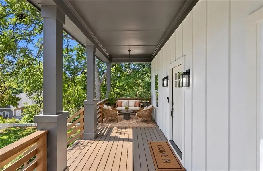 Exterior details and patio area of a home in , Atlanta (Image 22).