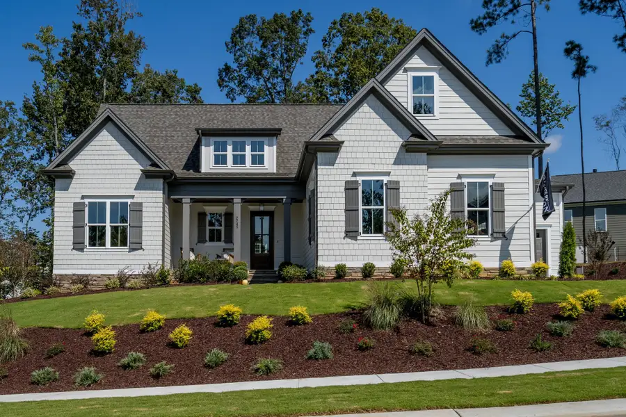 Representative exterior photo of a completed home built from the Covington by Homes by Dickerson in Cattail, Clayton, NC (Image 2). Representative exterior photo of a completed home built from the Covington by Homes by Dickerson in Cattail, Clayton, NC (Image 2).