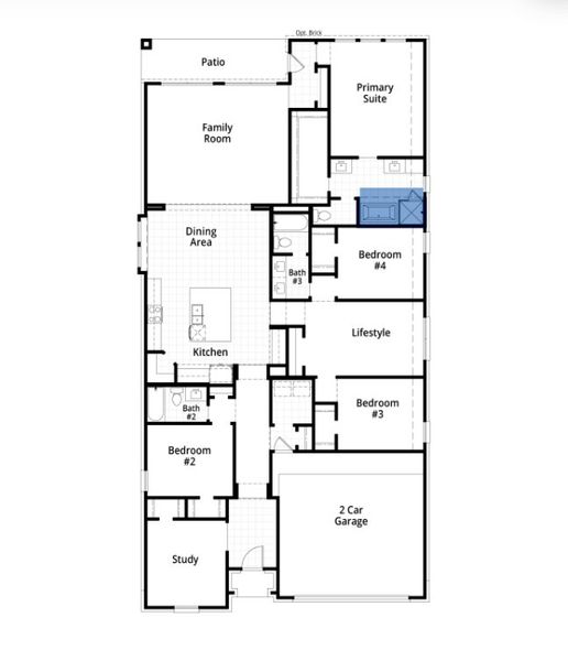 2D floor plan layout for the Grantham by Highland Homes in Ridgeline, McKinney, TX (Image 3). 2D floor plan layout for the Grantham by Highland Homes in Ridgeline, McKinney, TX (Image 3).