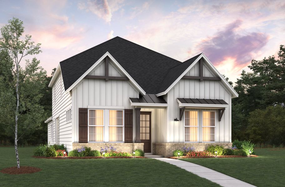 Representative exterior photo of a completed home built from the Alpine by Beazer Homes in Treeline, Justin, TX (Image 1).