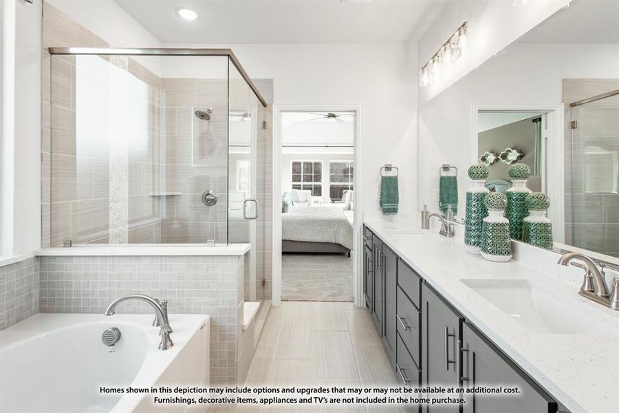 Furnished interior view inside a new home in ArrowBrooke, Aubrey (Image 34).