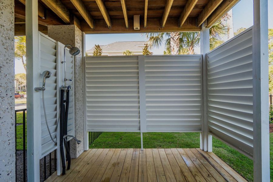 Exterior details and patio area of a home in , Folly Beach (Image 59).