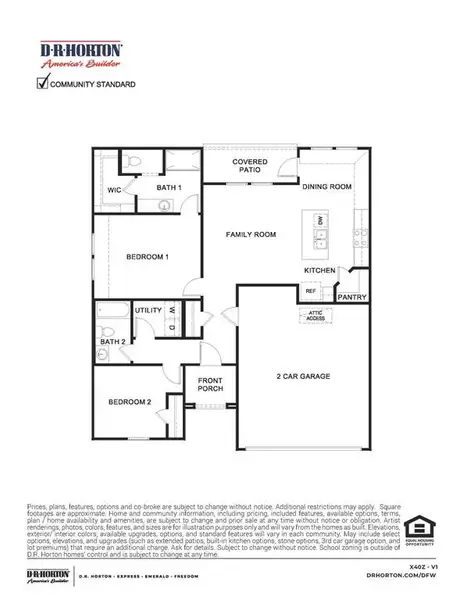 2D floor plan layout of this home in Corsicana Commons, Corsicana, TX (Image 2). 2D floor plan layout of this home in Corsicana Commons, Corsicana, TX (Image 2).