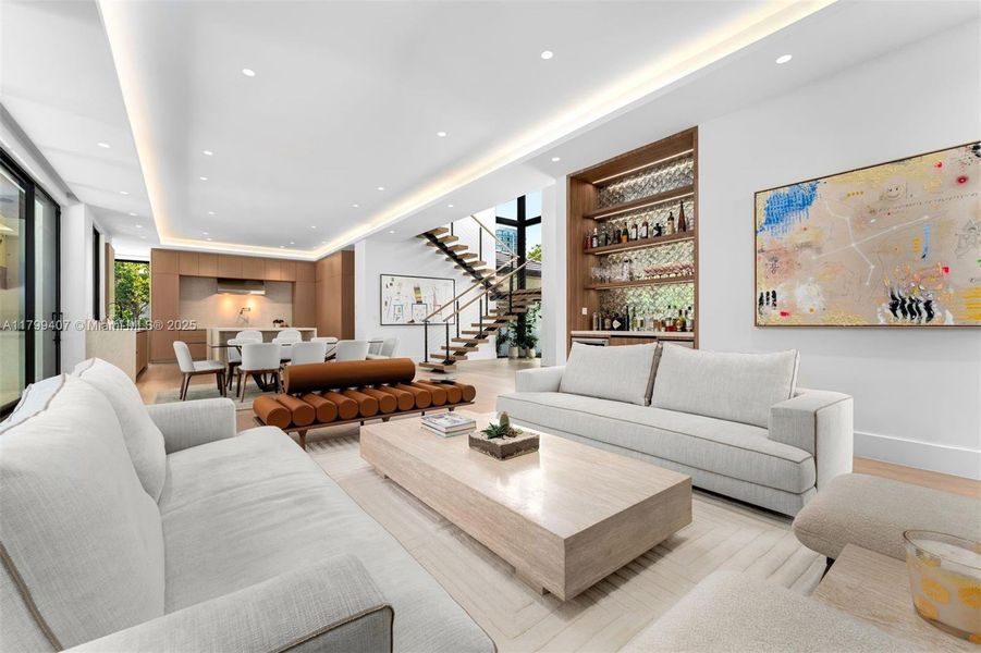 Furnished interior view inside a new home in , Miami (Image 27).