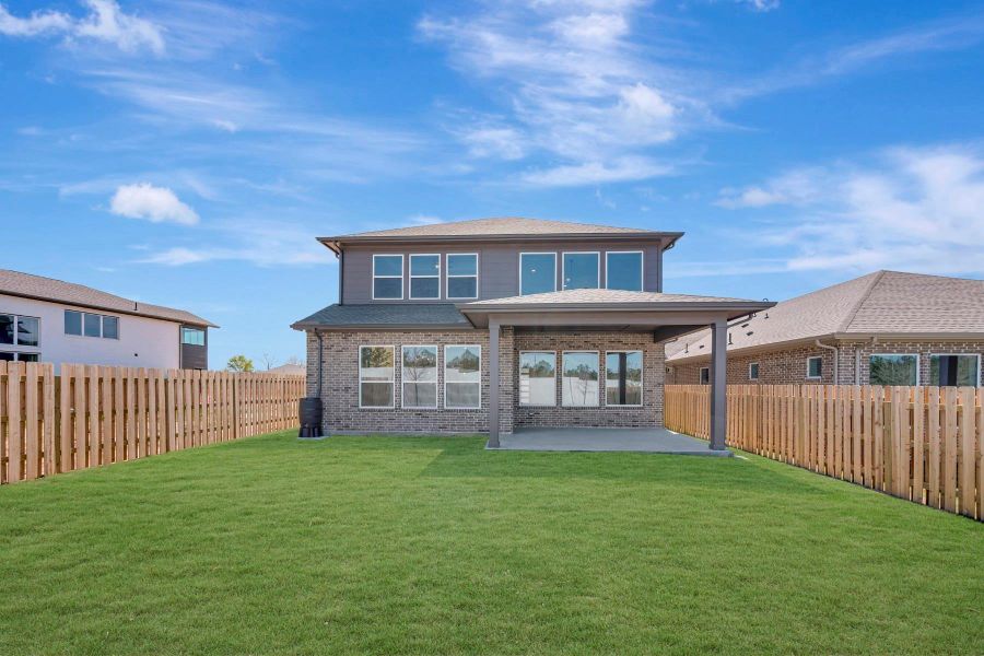 Exterior details and patio area of a home in COLTON - Reserve Collection, Todd Mission (Image 3).
