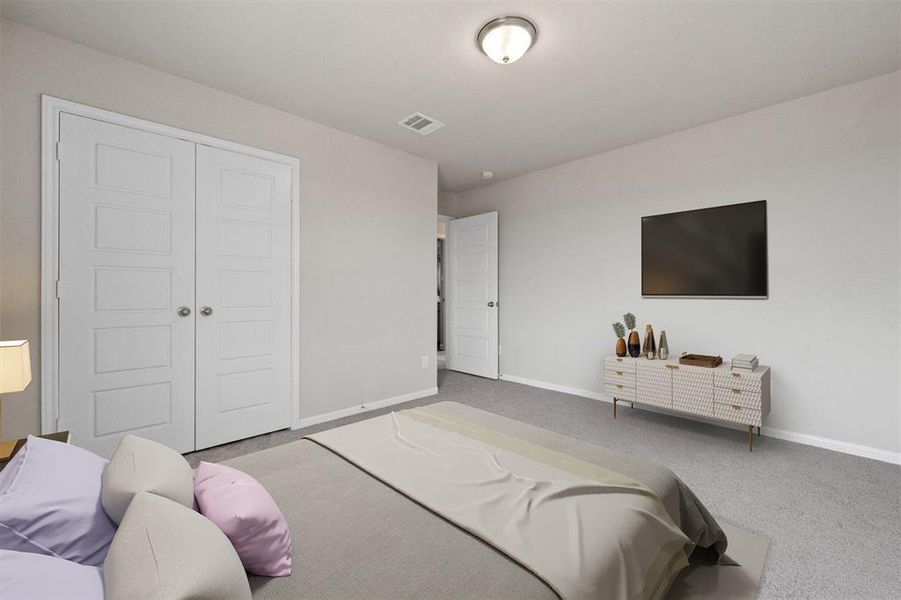 Furnished interior view inside a new home in Creekhaven, Iowa Colony (Image 15).