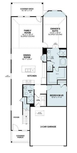 2D floor plan layout of this home in Sorella, Tomball, TX (Image 4).